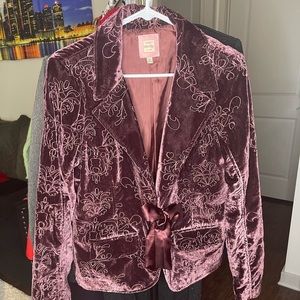 Old Navy Velvet Blazer w/ Embroidery